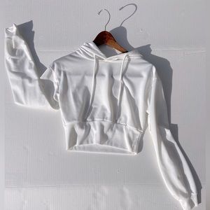 Cropped White Women’s Hoodie